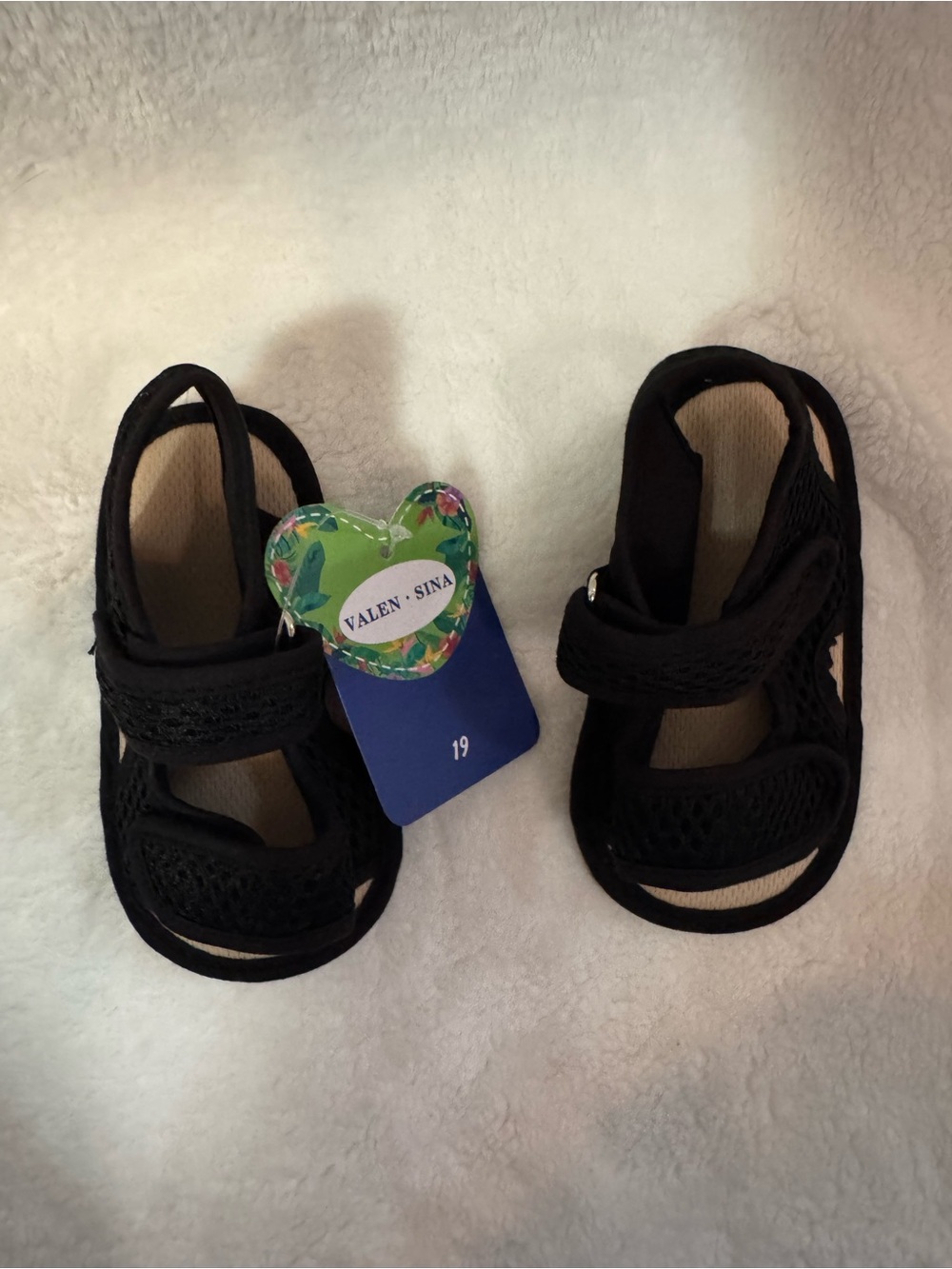 Kids Black Mesh Sandals